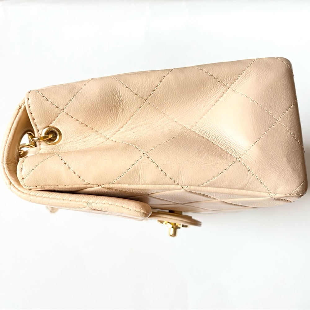 CHANEL GOLD PLATED MINI SQUARE FLAP❤️ - Picture 5 of 17
